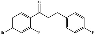 4'-BROMO-2'-FLUORO-3-(4-FLUOROPHENYL)PROPIOPHENONE Structure