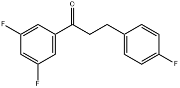 3',5'-DIFLUORO-3-(4-FLUOROPHENYL)PROPIOPHENONE Structure