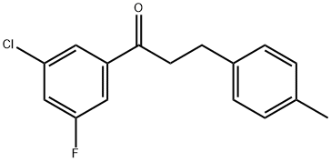 3'-CHLORO-5'-FLUORO-3-(4-METHYLPHENYL)PROPIOPHENONE 구조식 이미지