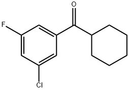 3-CHLORO-5-FLUOROPHENYL CYCLOHEXYL KETONE Structure