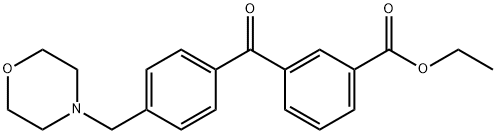 3-CARBOETHOXY-4'-MORPHOLINOMETHYL BENZOPHENONE 구조식 이미지