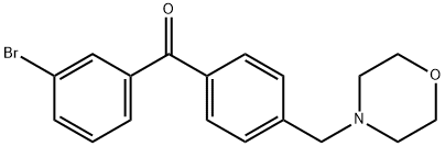 3-BROMO-4'-MORPHOLINOMETHYL BENZOPHENONE 구조식 이미지