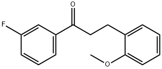 3'-FLUORO-3-(2-METHOXYPHENYL)PROPIOPHENONE 구조식 이미지