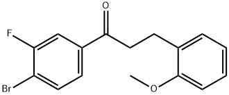 4'-BROMO-3'-FLUORO-3-(2-METHOXYPHENYL)PROPIOPHENONE 구조식 이미지