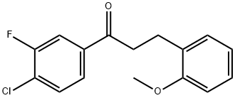 4'-CHLORO-3'-FLUORO-3-(2-METHOXYPHENYL)PROPIOPHENONE 구조식 이미지