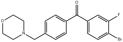 4-BROMO-3-FLUORO-4'-MORPHOLINOMETHYL BENZOPHENONE Structure