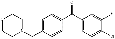 4-CHLORO-3-FLUORO-4'-MORPHOLINOMETHYL BENZOPHENONE Structure