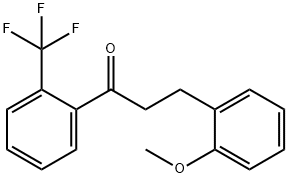 3-(2-METHOXYPHENYL)-2'-TRIFLUOROMETHYLPROPIOPHENONE 구조식 이미지