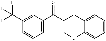 3-(2-METHOXYPHENYL)-3'-TRIFLUOROMETHYLPROPIOPHENONE 구조식 이미지