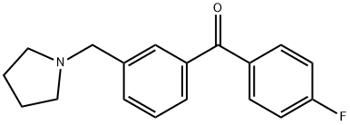 4'-FLUORO-3-PYRROLIDINOMETHYL BENZOPHENONE Structure