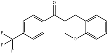 3-(2-METHOXYPHENYL)-4'-TRIFLUOROMETHYLPROPIOPHENONE 구조식 이미지