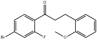 4'-BROMO-2'-FLUORO-3-(2-METHOXYPHENYL)PROPIOPHENONE Structure