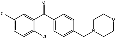 2,5-DICHLORO-4'-MORPHOLINOMETHYL BENZOPHENONE 구조식 이미지