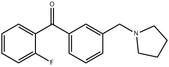 2-FLUORO-3'-PYRROLIDINOMETHYL BENZOPHENONE 구조식 이미지