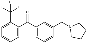 3'-PYRROLIDINOMETHYL-2-TRIFLUOROMETHYLBENZOPHENONE Structure