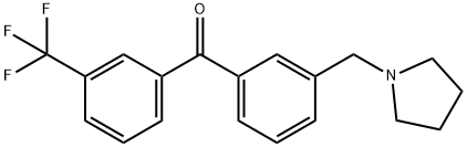 3'-PYRROLIDINOMETHYL-3-TRIFLUOROMETHYLBENZOPHENONE Structure