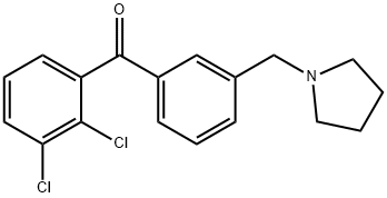 2,3-DICHLORO-3'-PYRROLIDINOMETHYL BENZOPHENONE Structure