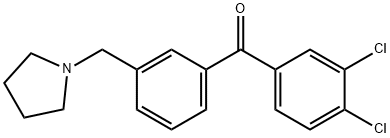 3,4-DICHLORO-3'-PYRROLIDINOMETHYL BENZOPHENONE Structure