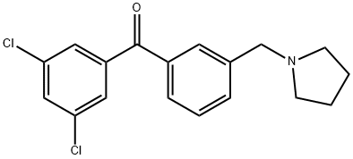 3,5-DICHLORO-3'-PYRROLIDINOMETHYL BENZOPHENONE Structure