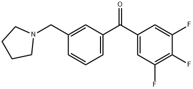 3'-PYRROLIDINOMETHYL-3,4,5-TRIFLUOROBENZOPHENONE Structure