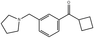 CYCLOBUTYL 3-(PYRROLIDINOMETHYL)PHENYL KETONE Structure