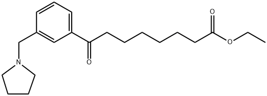 ETHYL 8-OXO-8-[3-(PYRROLIDINOMETHYL)PHENYL]OCTANOATE Structure