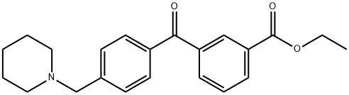 3-CARBOETHOXY-4'-PIPERIDINOMETHYL BENZOPHENONE Structure