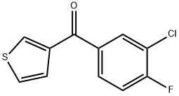 3-(3-CHLORO-4-FLUOROBENZOYL)THIOPHENE Structure