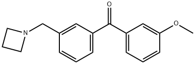 3-AZETIDINOMETHYL-3'-METHOXYBENZOPHENONE Structure