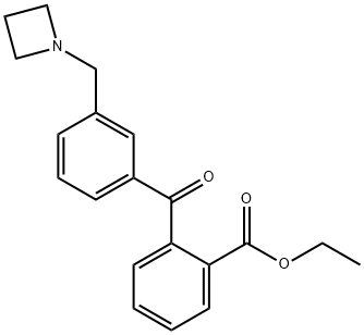3'-AZETIDINOMETHYL-2-CARBOETHOXYBENZOPHENONE 구조식 이미지
