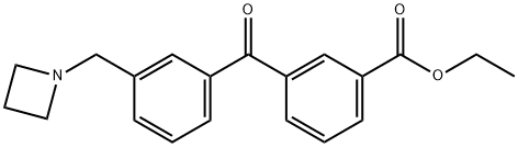 3-AZETIDINOMETHYL-3'-CARBOETHOXYBENZOPHENONE 구조식 이미지