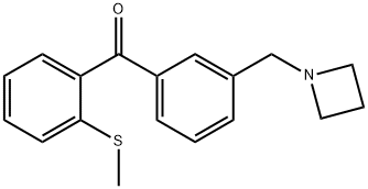 3'-AZETIDINOMETHYL-2-THIOMETHYLBENZOPHENONE 구조식 이미지
