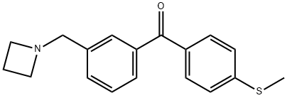 3-AZETIDINOMETHYL-4'-THIOMETHYLBENZOPHENONE Structure