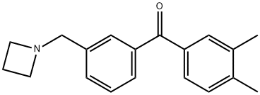 3'-AZETIDINOMETHYL-3,4-DIMETHYLBENZOPHENONE Structure