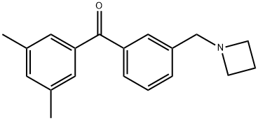 3'-AZETIDINOMETHYL-3,5-DIMETHYLBENZOPHENONE Structure