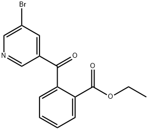 3-BROMO-5-(2-ETHOXYCARBONYLBENZOYL)PYRIDINE 구조식 이미지