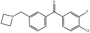 3'-AZETIDINOMETHYL-4-CHLORO-3-FLUOROBENZOPHENONE Structure