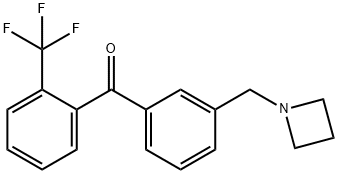 3'-AZETIDINOMETHYL-2-TRIFLUOROMETHYLBENZOPHENONE Structure