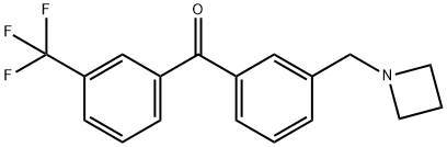 3-AZETIDINOMETHYL-3'-TRIFLUOROMETHYLBENZOPHENONE 구조식 이미지