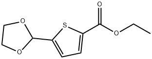 ETHYL 5-(1,3-DIOXOLAN-2-YL)-2-THIOPHENECARBOXYLATE 구조식 이미지