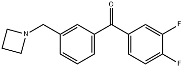 3'-AZETIDINOMETHYL-3,4-DIFLUOROBENZOPHENONE Structure