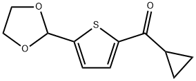 CYCLOPROPYL 5-(1,3-DIOXOLAN-2-YL)-2-THIENYL KETONE Structure