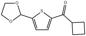 CYCLOBUTYL 5-(1,3-DIOXOLAN-2-YL)-2-THIENYL KETONE Structure