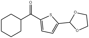 CYCLOHEXYL 5-(1,3-DIOXOLAN-2-YL)-2-THIENYL KETONE 구조식 이미지