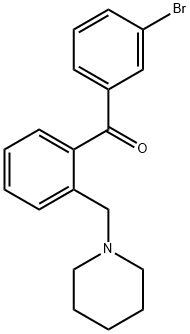 3'-BROMO-2-PIPERIDINOMETHYL BENZOPHENONE Structure
