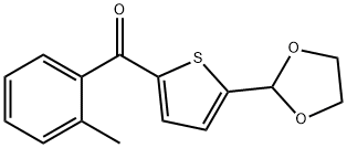 5-(1,3-DIOXOLAN-2-YL)-2-(2-METHYLBENZOYL)THIOPHENE Structure