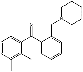 2,3-DIMETHYL-2'-PIPERIDINOMETHYL BENZOPHENONE Structure
