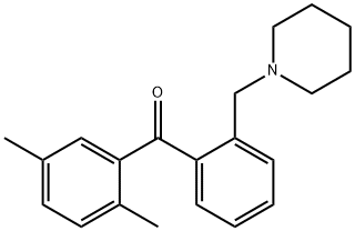 2,5-DIMETHYL-2'-PIPERIDINOMETHYL BENZOPHENONE 구조식 이미지