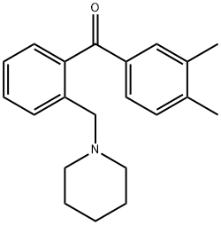 3',4'-DIMETHYL-2-PIPERIDINOMETHYL BENZOPHENONE Structure