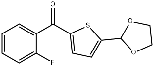 5-(1,3-DIOXOLAN-2-YL)-2-(2-FLUOROBENZOYL)THIOPHENE Structure